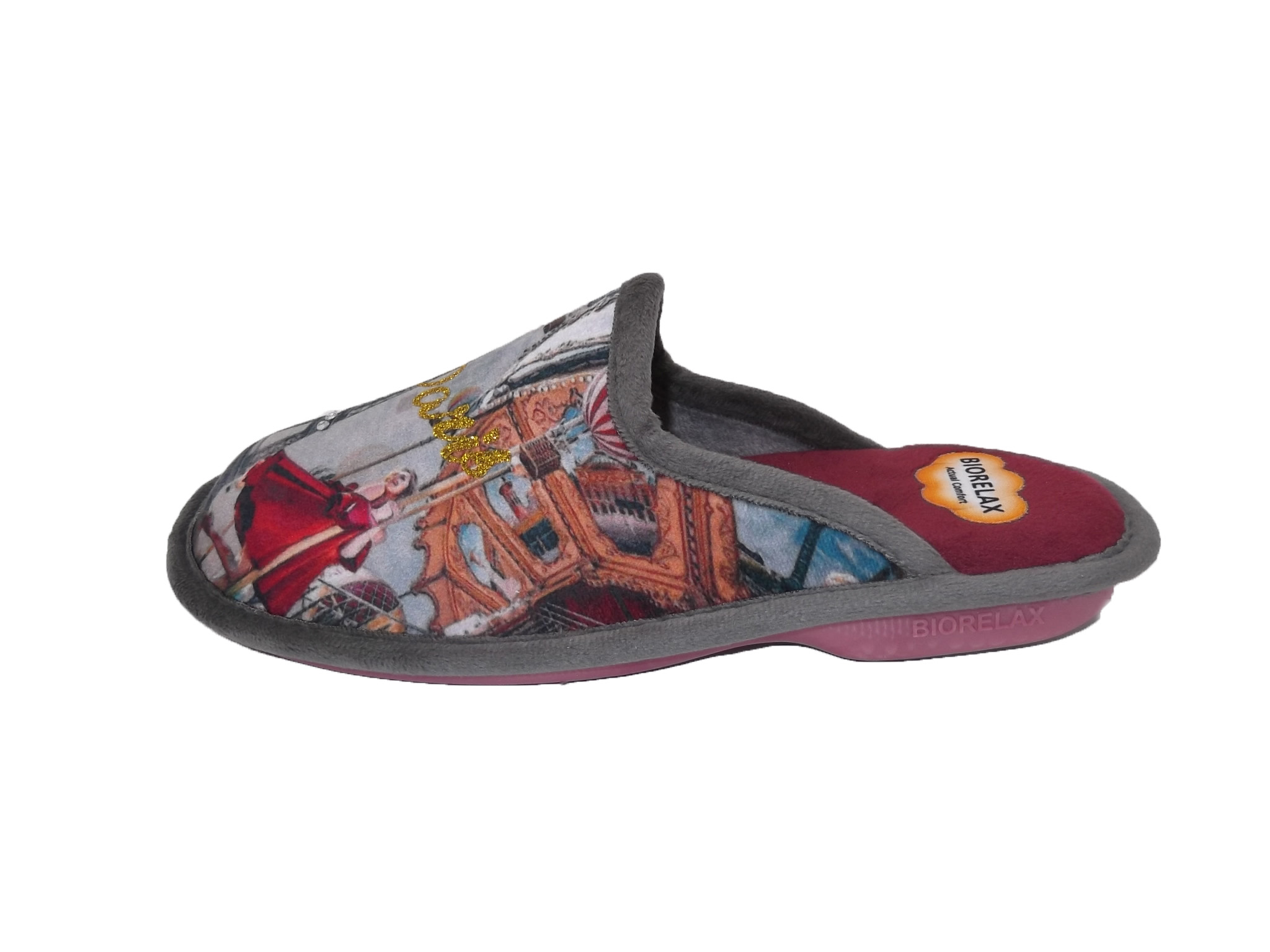 Zapatilla de Estar por casa/Mujer/Biorelax/Empeine: Grenoble/Suela: Goma