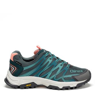 Zapatilla Deportiva Mujer Chiruca Marbella 05 Membrana Impermeable Gore-Tex Color Petróleo-Coral
