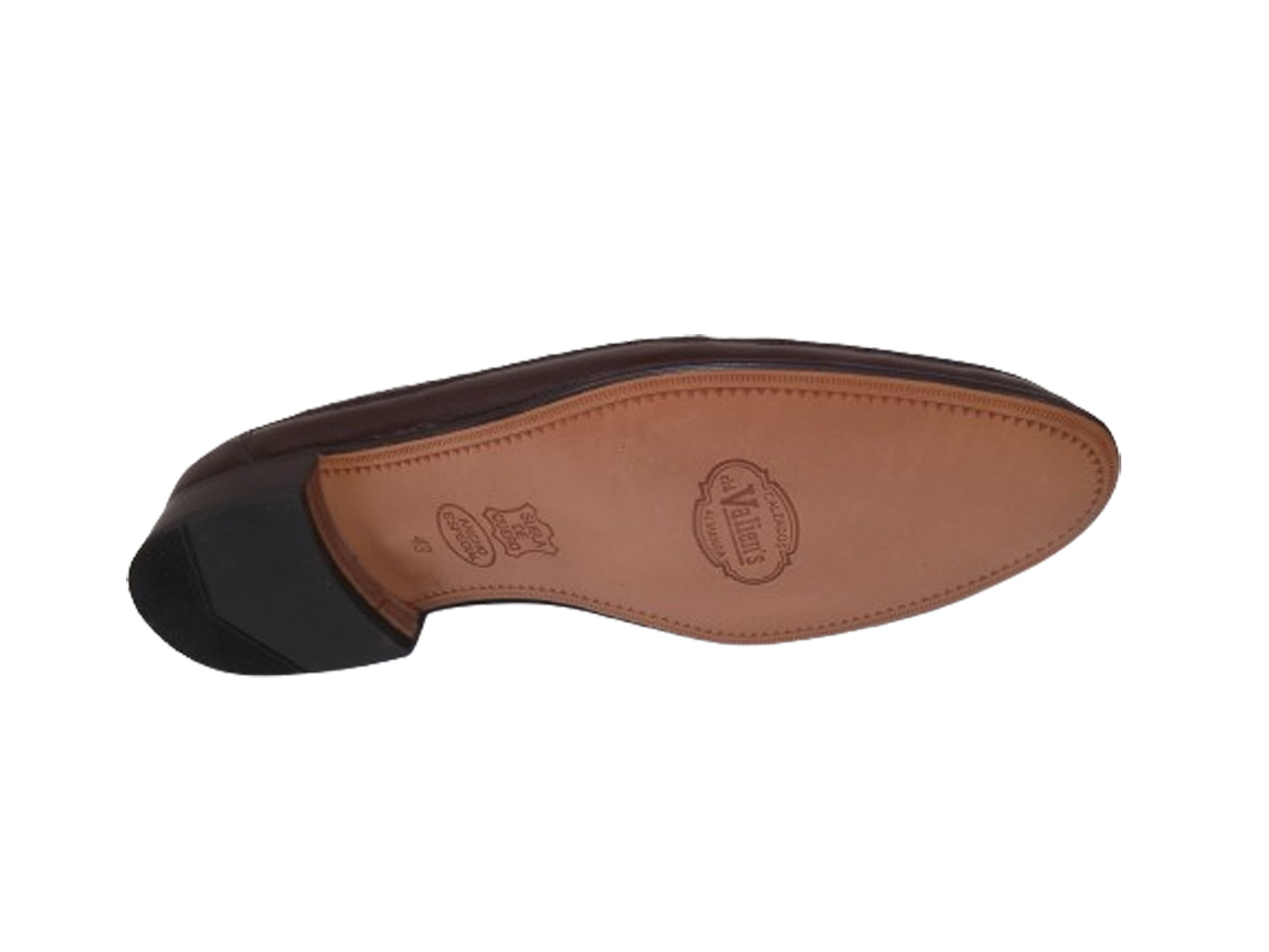 Zapatos Valien's piel trenzada Cierre elástico suela de cuero Colores Negro / Marrón - Imagen 8