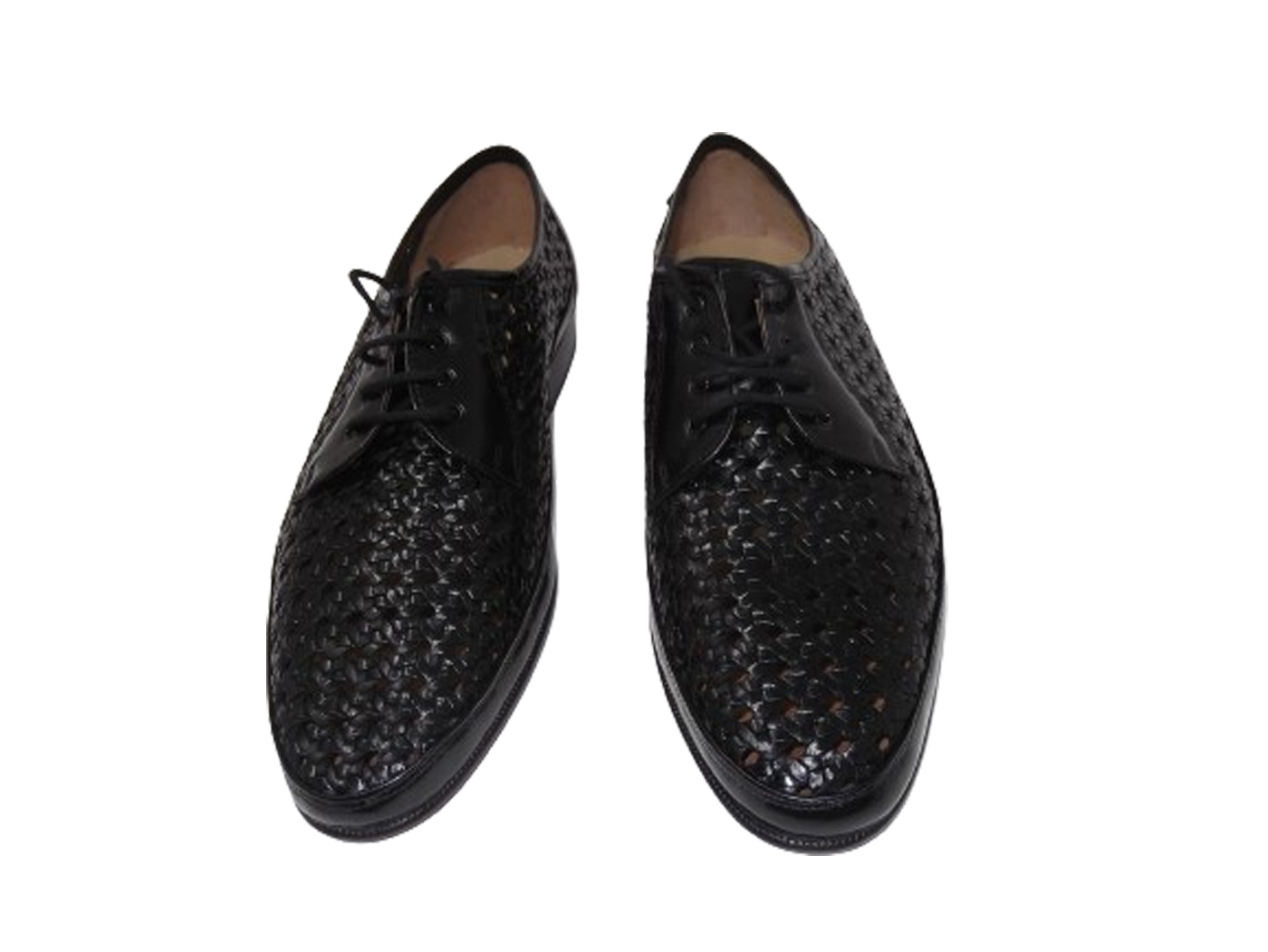 Zapatos Valien's piel trenzada Cierre elástico suela de cuero Colores Negro / Marrón - Imagen 10