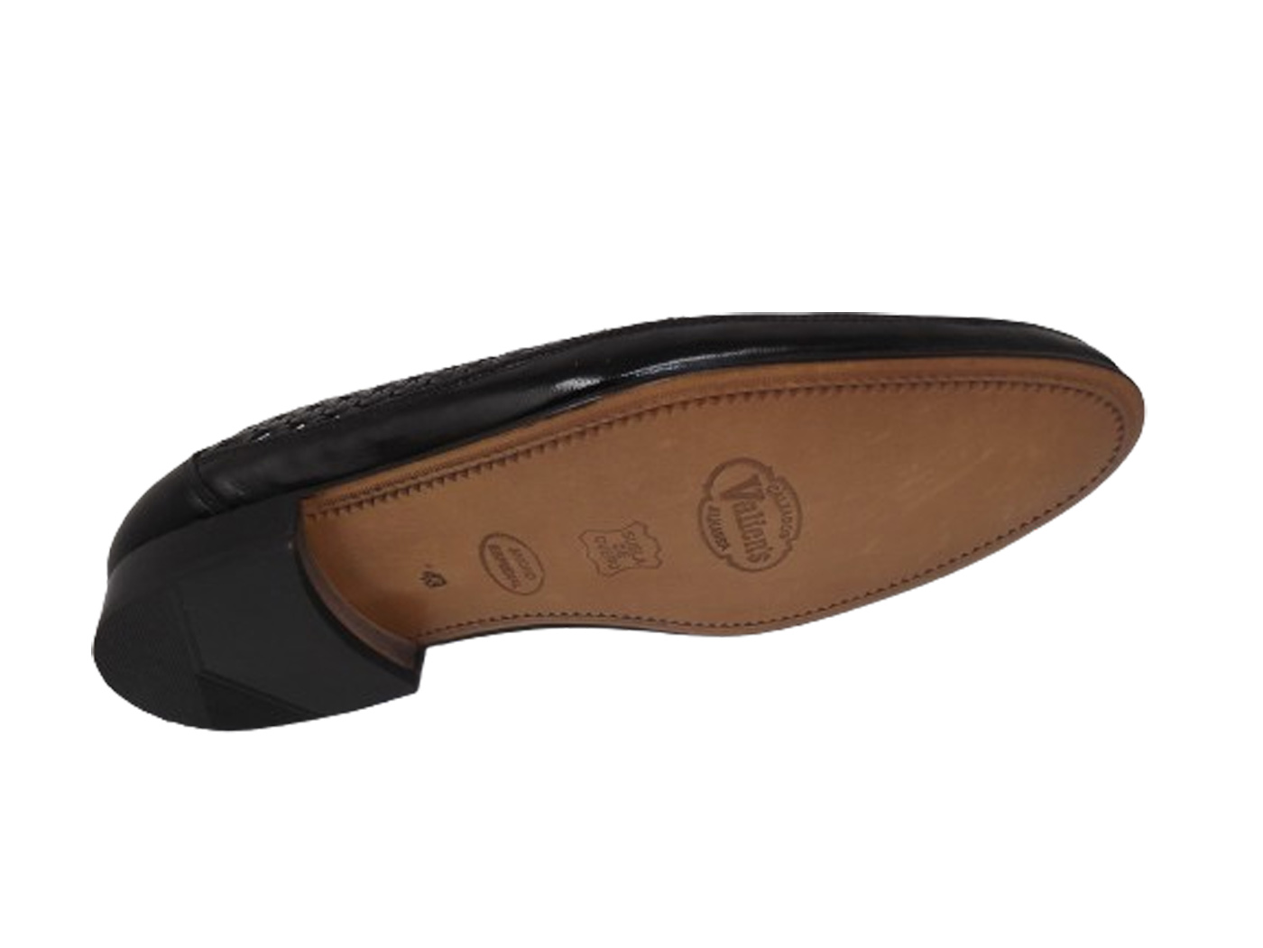 Zapatos Valien's piel trenzada Cierre elástico suela de cuero Colores Negro / Marrón - Imagen 11