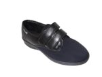 Percla Zapato de Mujer Textil y Licra/Suela Poliuretano/Cuña 3cm/Color Negro/Cierre Fácil