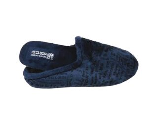 Zapatilla de Estar por casa/De Hombre/Vulca-Bicha/Empeine téxtil/Suela de Goma/Plantilla Extraible/Color Azul/Tallas del 39 al 47