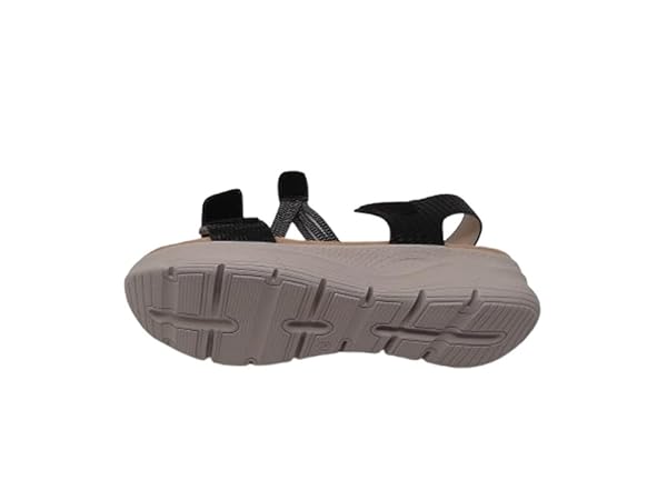 amarpies Sandalias de Mujer Empeine: Textil/Suela: Poliuretano/Cierre Fácil/Cuña 3cm/Color Negro - Imagen 5